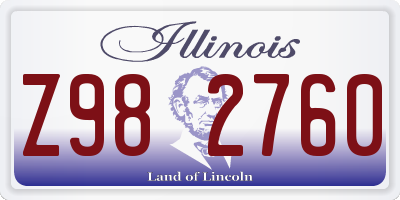 IL license plate Z982760