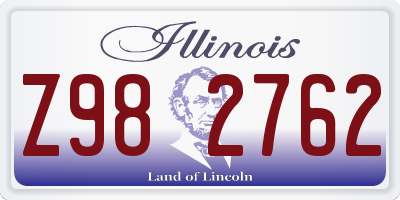IL license plate Z982762