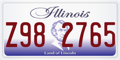 IL license plate Z982765