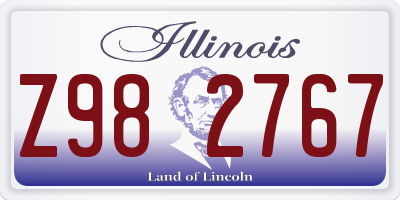 IL license plate Z982767