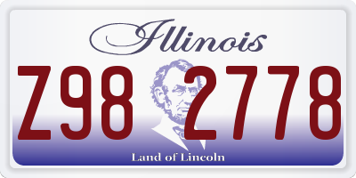 IL license plate Z982778