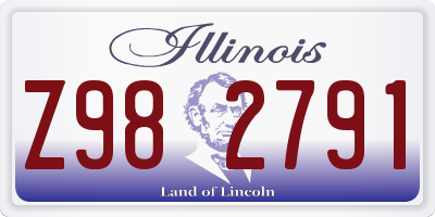 IL license plate Z982791