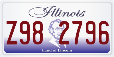 IL license plate Z982796