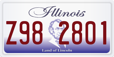 IL license plate Z982801