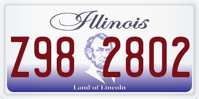IL license plate Z982802