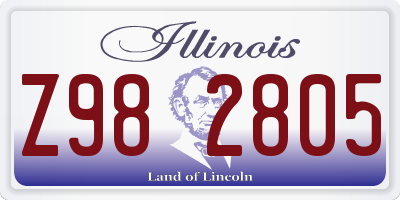 IL license plate Z982805
