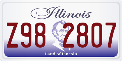 IL license plate Z982807