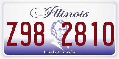 IL license plate Z982810