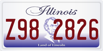 IL license plate Z982826