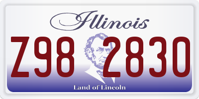 IL license plate Z982830