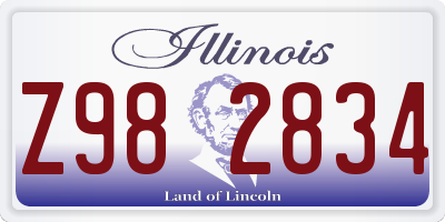 IL license plate Z982834