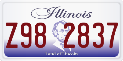 IL license plate Z982837