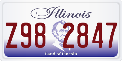 IL license plate Z982847