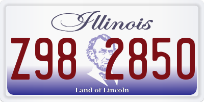 IL license plate Z982850