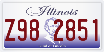 IL license plate Z982851