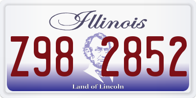 IL license plate Z982852