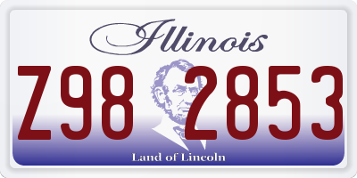 IL license plate Z982853