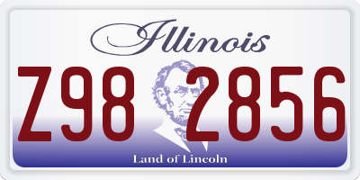 IL license plate Z982856