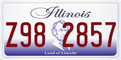 IL license plate Z982857