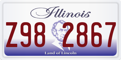 IL license plate Z982867