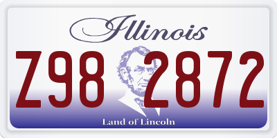 IL license plate Z982872