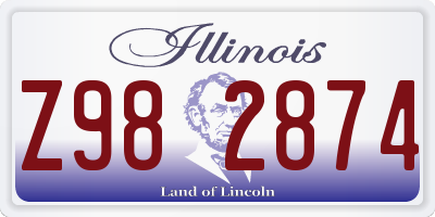 IL license plate Z982874