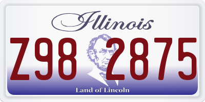 IL license plate Z982875