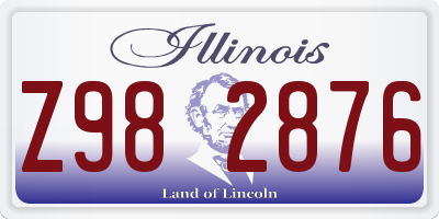 IL license plate Z982876