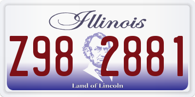 IL license plate Z982881