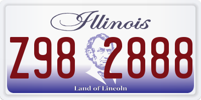 IL license plate Z982888
