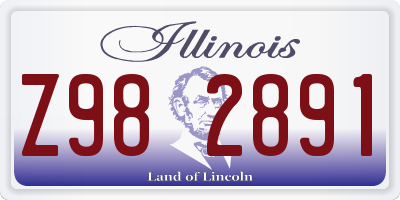 IL license plate Z982891
