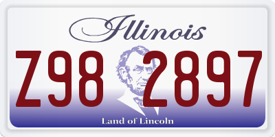 IL license plate Z982897