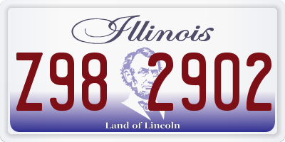 IL license plate Z982902