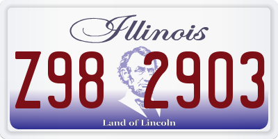 IL license plate Z982903