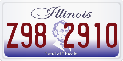 IL license plate Z982910