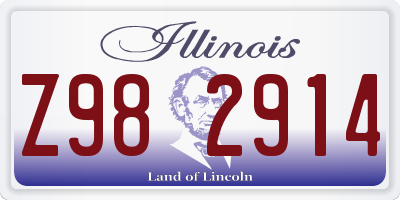 IL license plate Z982914