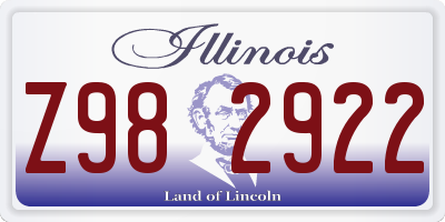 IL license plate Z982922