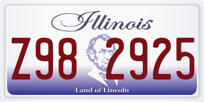 IL license plate Z982925