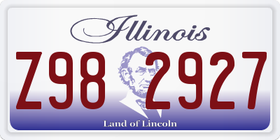 IL license plate Z982927