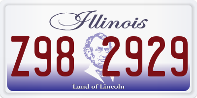 IL license plate Z982929