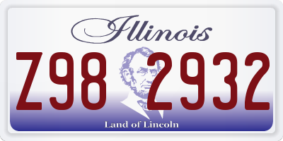 IL license plate Z982932
