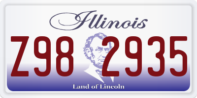 IL license plate Z982935