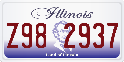 IL license plate Z982937