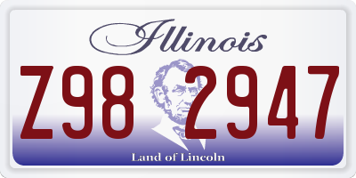 IL license plate Z982947