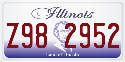 IL license plate Z982952