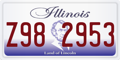 IL license plate Z982953