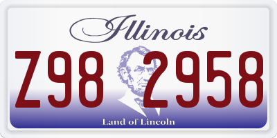 IL license plate Z982958