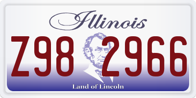 IL license plate Z982966