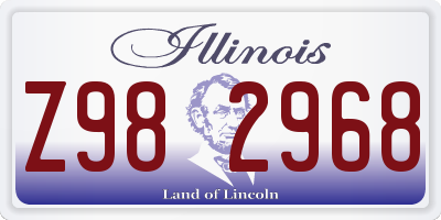 IL license plate Z982968