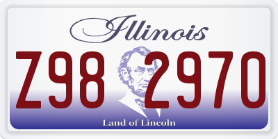 IL license plate Z982970